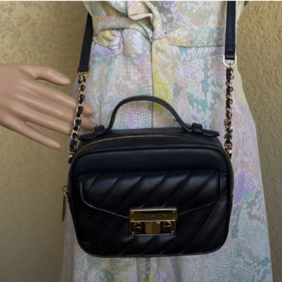 Michael Kors Small Rose Top Handle Leather Satchel - Picture 11 of 16